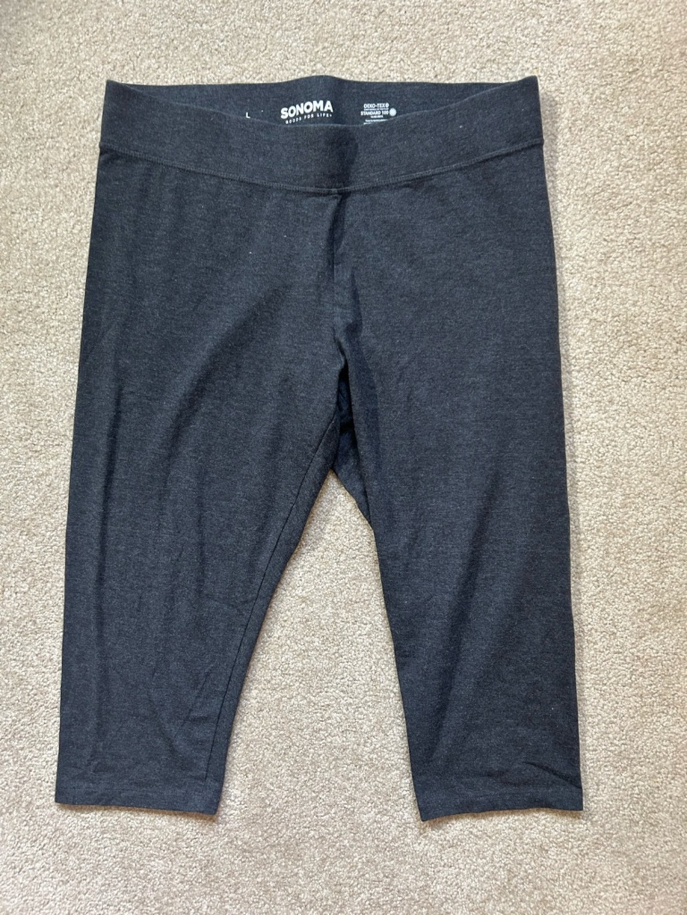 SONOMA Gray Cropped Capri Leggings Womens L